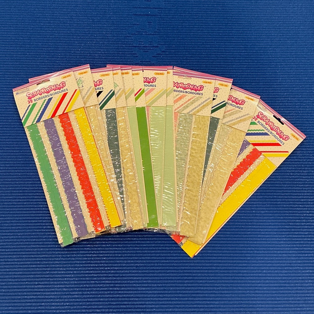 Scrapbooking Borders Set of 12- Multicolor